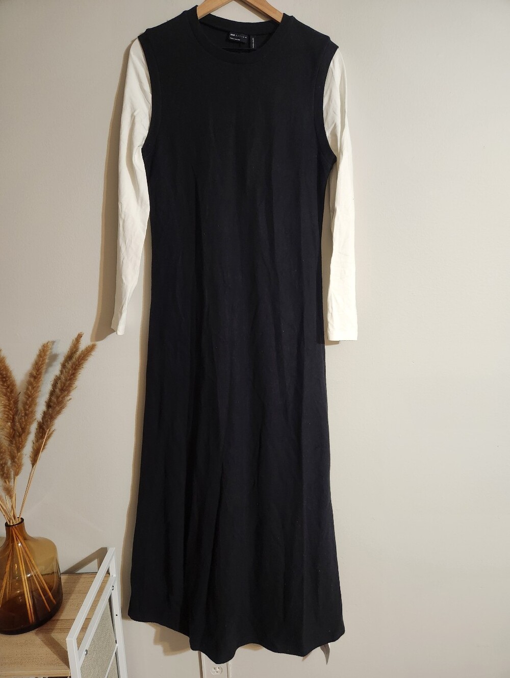 Asos Design Black & White Wool Dress